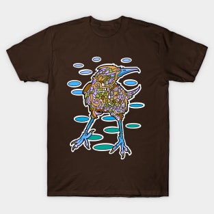 Grumpy army colored bird T-Shirt